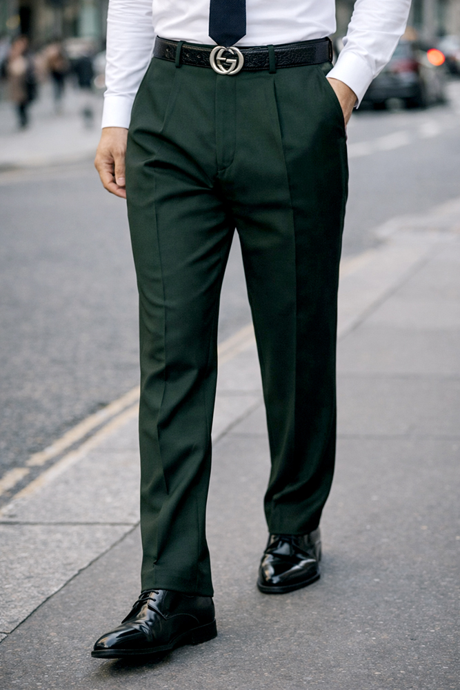 STATEMENT CLOTHING | ﻿REGULAR FIT PLEATED PANTS PA-200A-GRAY main image 0