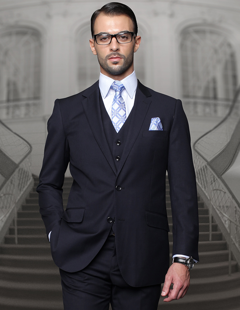 STATEMENT CLOTHING | TUX-SH-NAVY-BLACK main image 1